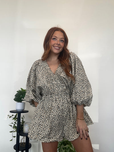 Smocked Leopard Romper