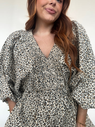 Smocked Leopard Romper