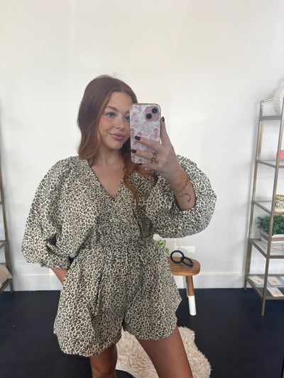 Smocked Leopard Romper