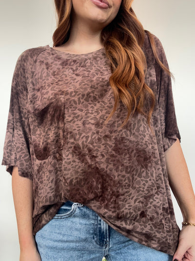 Chocolate Leopard Pocket Tee