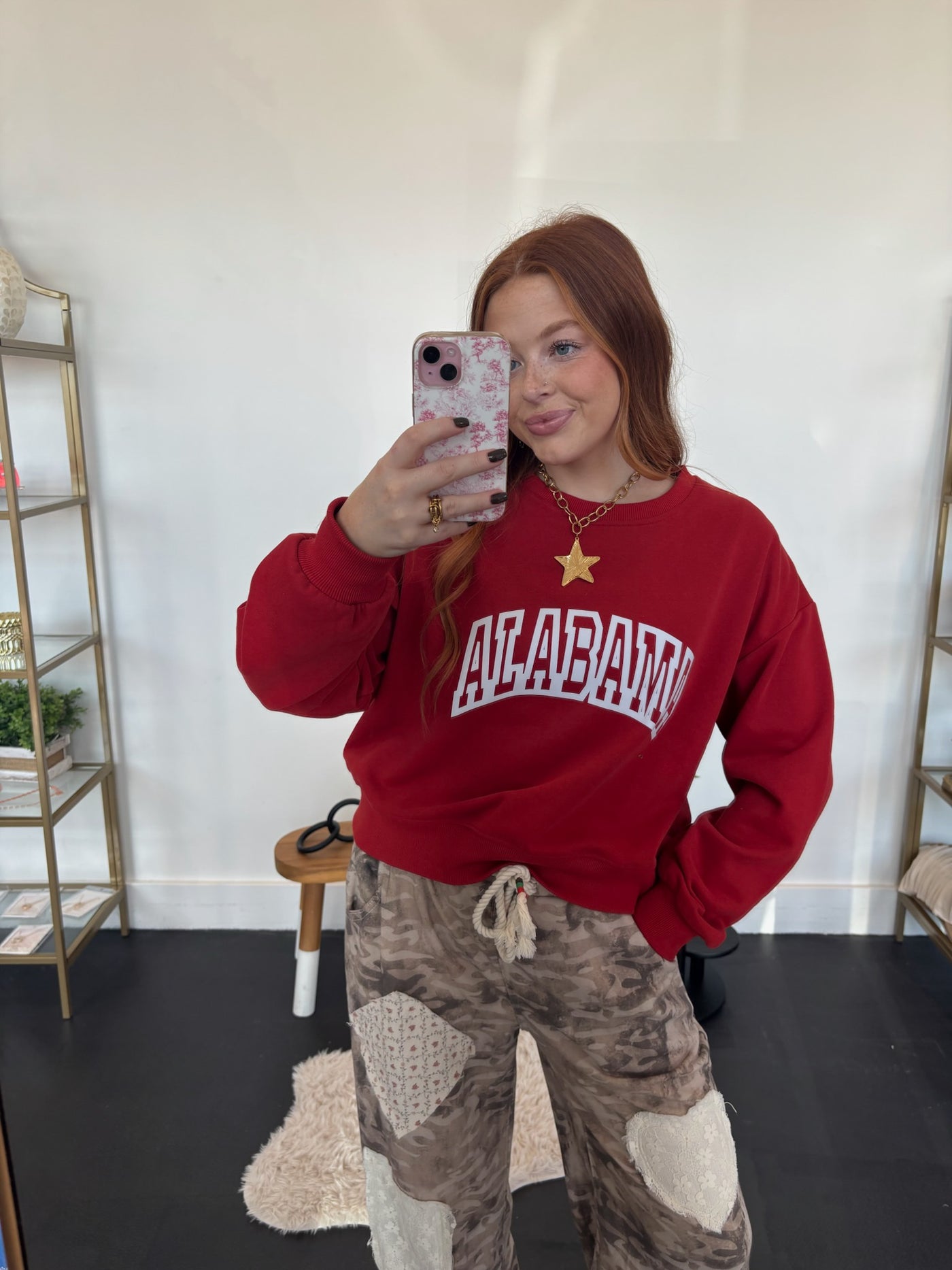 Alabama Varsity Cropped Crewneck-130 - TOPS - SWEATERS/SWEATSHIRTS-WHY DRESS-[option4]-[option5]-[option6]-Leather & Lace Boutique Shop