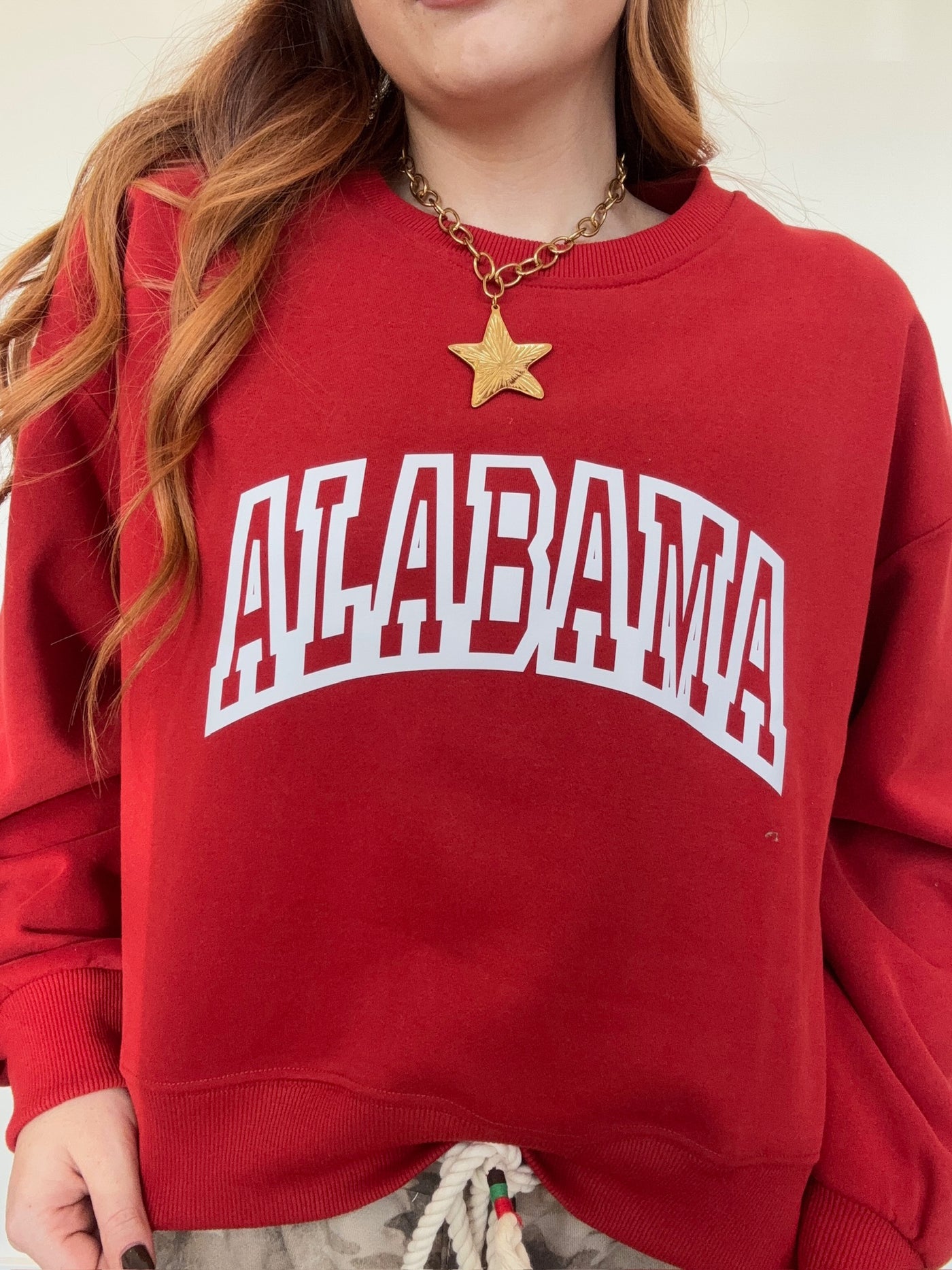 Alabama Varsity Cropped Crewneck-130 - TOPS - SWEATERS/SWEATSHIRTS-WHY DRESS-[option4]-[option5]-[option6]-Leather & Lace Boutique Shop