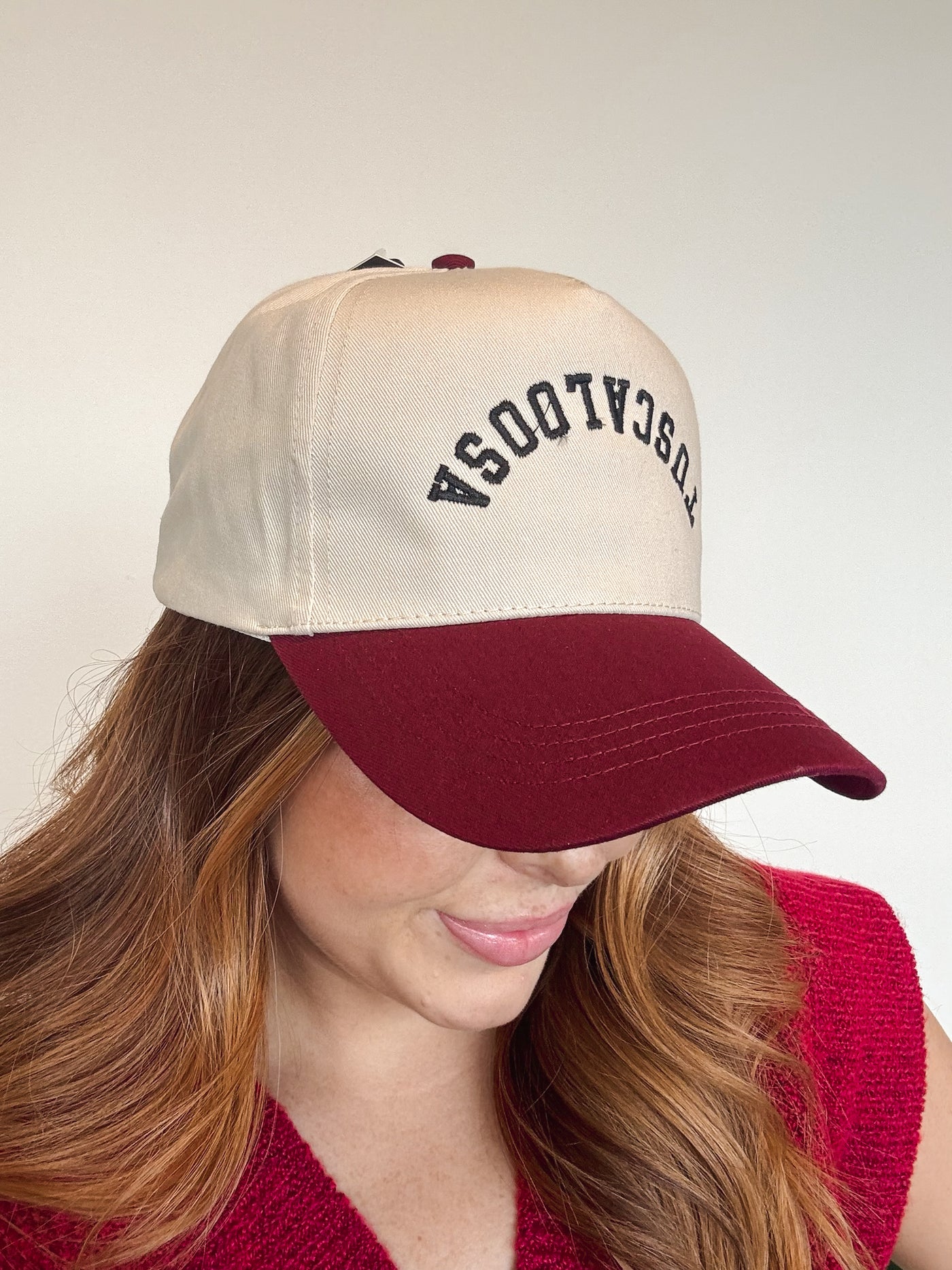 Tuscaloosa Inverted Trucker Hat- Crimson-190 - ACCESSORIES - HATS/HEADWEAR-DAVID & YOUNG-[option4]-[option5]-[option6]-Leather & Lace Boutique Shop