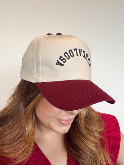 Tuscaloosa Inverted Trucker Hat- Crimson-190 - ACCESSORIES - HATS/HEADWEAR-DAVID & YOUNG-[option4]-[option5]-[option6]-Leather & Lace Boutique Shop