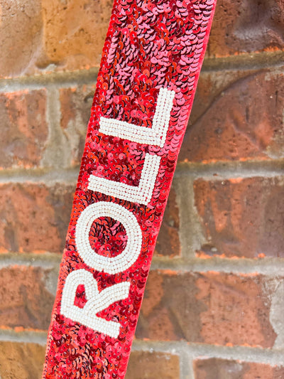 Roll Tide Sequin Bag Strap-190 - ACCESSORIES - BAGS/BELTS-TRU COLORS-[option4]-[option5]-[option6]-Leather & Lace Boutique Shop