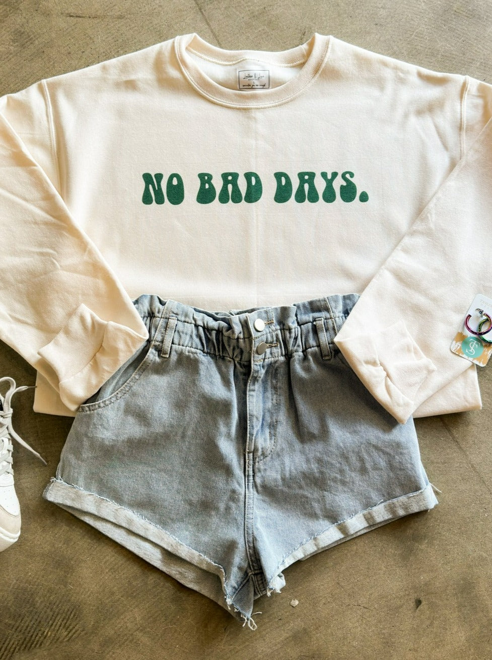 No Bad Days Graphic Sweatshirt-135 - DEMAND GRAPHIC-LEATHER & LACE-[option4]-[option5]-[option6]-Leather & Lace Boutique Shop