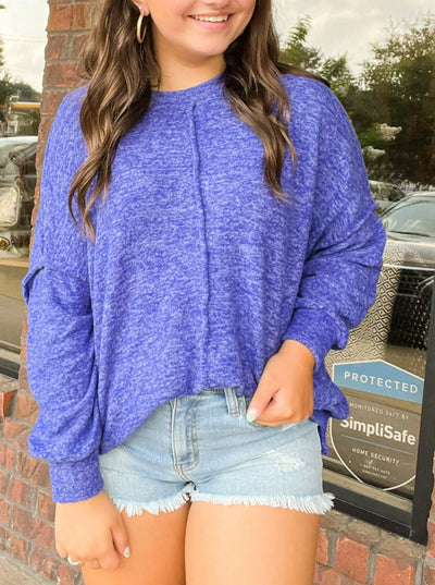 Kelsey Mineral Wash Oversized Sweater-130 - TOPS - SWEATERS/SWEATSHIRTS-ZENANA-S-Bright Blue-[option4]-[option5]-[option6]-Leather & Lace Boutique Shop