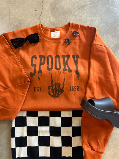 Spooky Season Graphic Sweatshirt-135 - DEMAND GRAPHIC-LEATHER & LACE-[option4]-[option5]-[option6]-Leather & Lace Boutique Shop