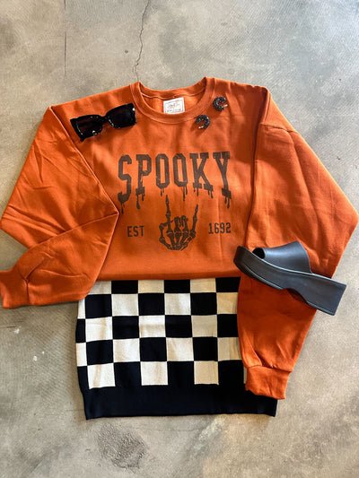 Spooky Season Graphic Sweatshirt-135 - DEMAND GRAPHIC-LEATHER & LACE-[option4]-[option5]-[option6]-Leather & Lace Boutique Shop