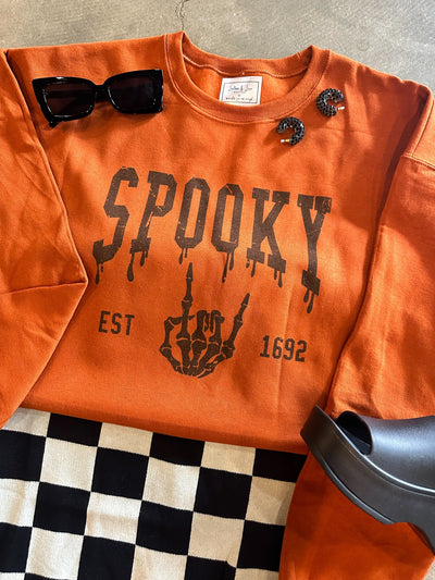 Spooky Season Graphic Sweatshirt-135 - DEMAND GRAPHIC-LEATHER & LACE-[option4]-[option5]-[option6]-Leather & Lace Boutique Shop