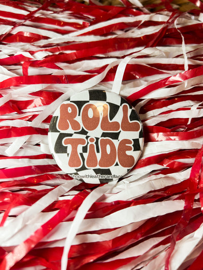 Gameday Buttons-190 - ACCESSORIES - GIFT-Leather & Lace-Roll Tide Checkered-[option4]-[option5]-[option6]-Leather & Lace Boutique Shop