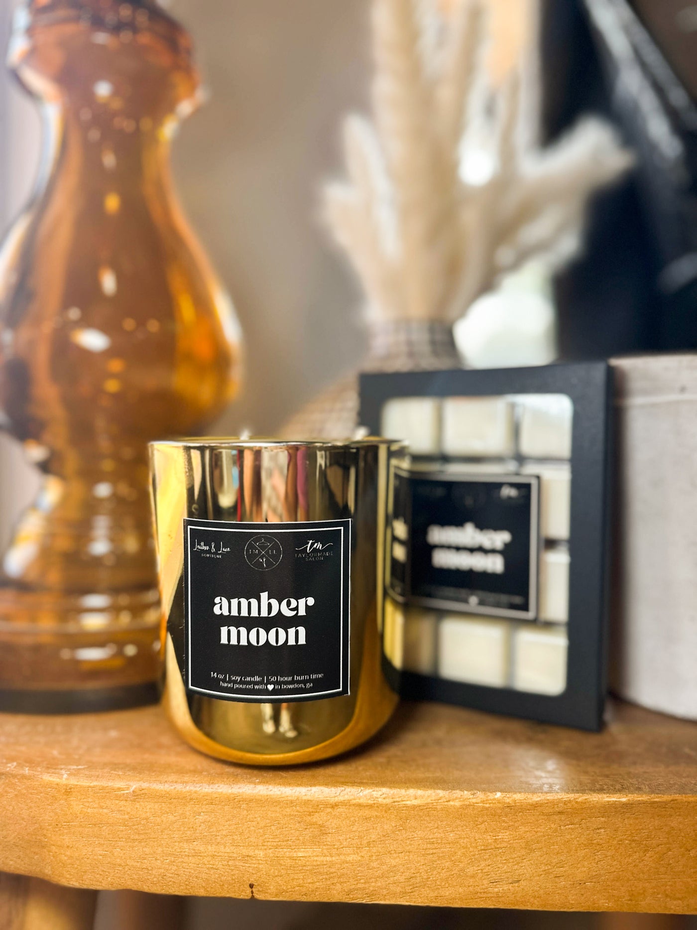 TMLL Signature Candle Fall Collection - Amber Moon-190 - ACCESSORIES - HOME-LEATHER & LACE-[option4]-[option5]-[option6]-Leather & Lace Boutique Shop
