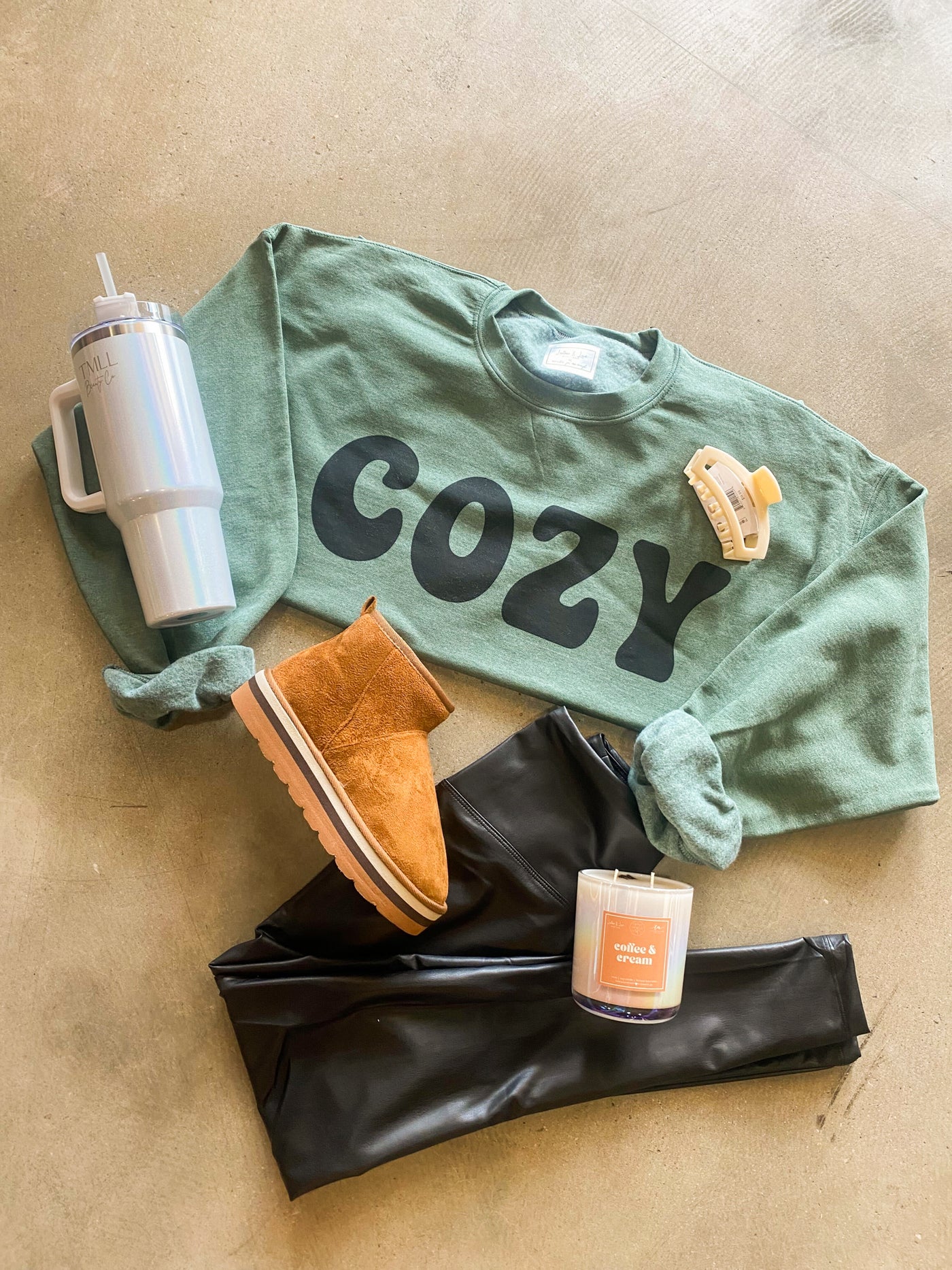 Cozy Graphic Sweatshirt-135 - DEMAND GRAPHIC-LEATHER & LACE-[option4]-[option5]-[option6]-Leather & Lace Boutique Shop