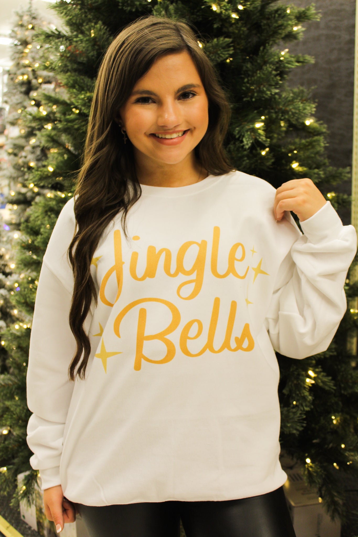Jingle Bells Graphic Sweatshirt-135 - DEMAND GRAPHIC-LEATHER & LACE-[option4]-[option5]-[option6]-Leather & Lace Boutique Shop