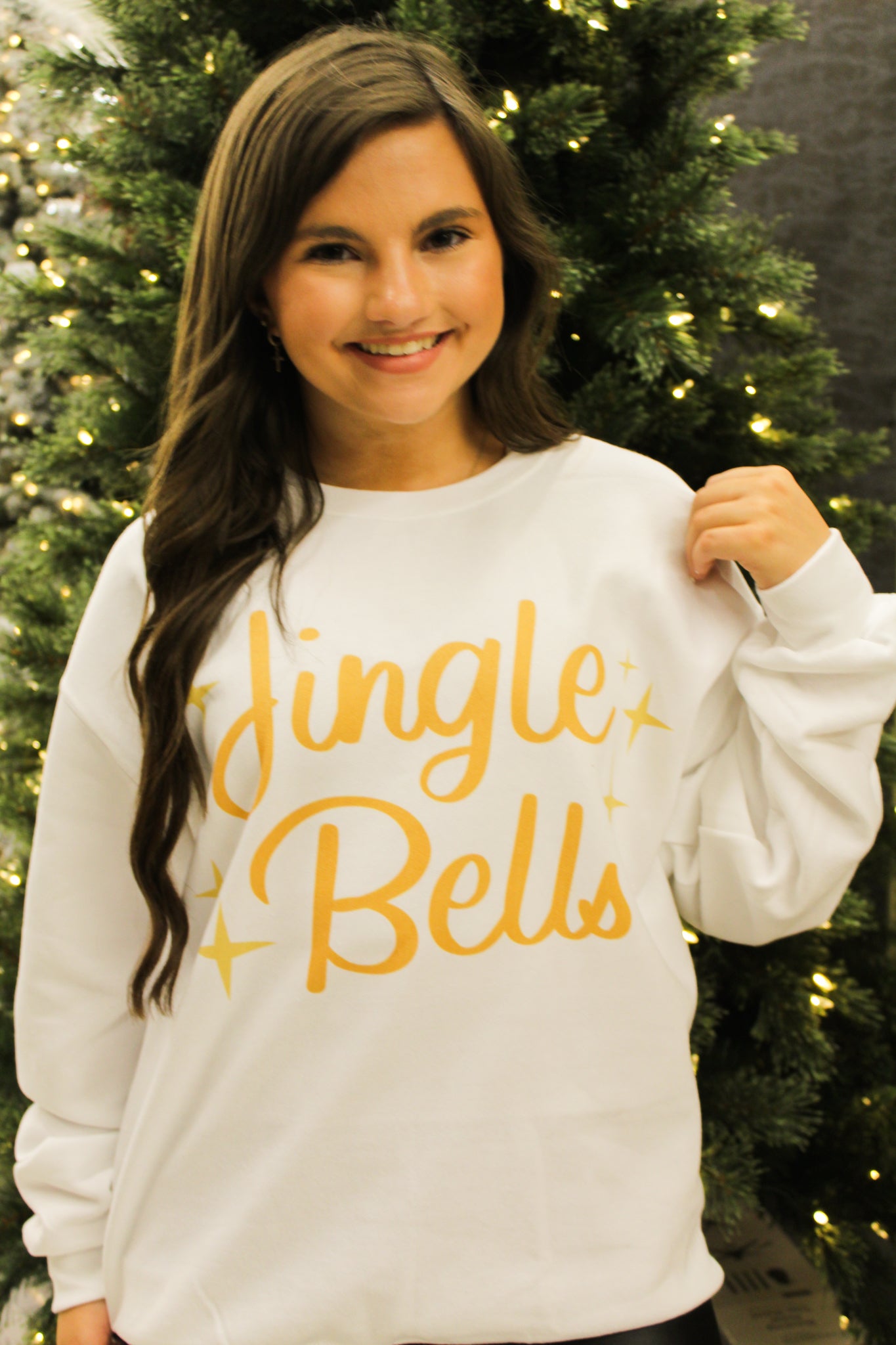 Jingle Bells Graphic Sweatshirt-135 - DEMAND GRAPHIC-LEATHER & LACE-[option4]-[option5]-[option6]-Leather & Lace Boutique Shop