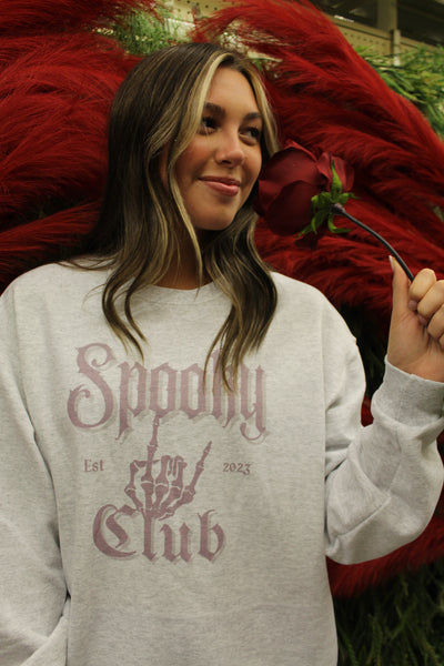 Spooky Club Graphic Sweatshirt-135 - DEMAND GRAPHIC-LEATHER & LACE-[option4]-[option5]-[option6]-Leather & Lace Boutique Shop
