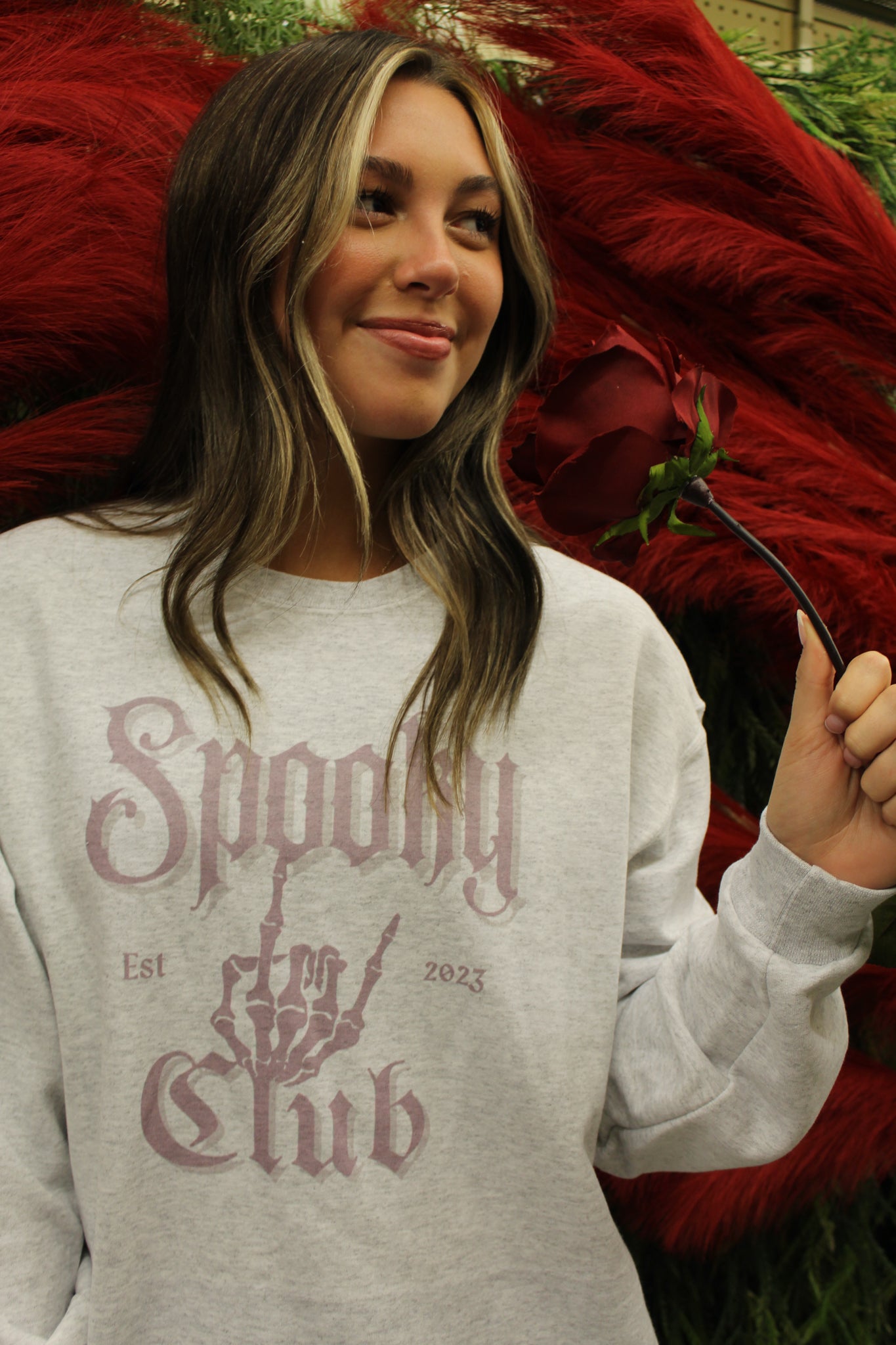 Spooky Club Graphic Sweatshirt-135 - DEMAND GRAPHIC-LEATHER & LACE-[option4]-[option5]-[option6]-Leather & Lace Boutique Shop