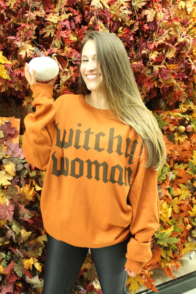 Witchy Woman Graphic Sweatshirt-135 - DEMAND GRAPHIC-LEATHER & LACE-[option4]-[option5]-[option6]-Leather & Lace Boutique Shop