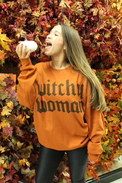 Witchy Woman Graphic Sweatshirt-135 - DEMAND GRAPHIC-LEATHER & LACE-[option4]-[option5]-[option6]-Leather & Lace Boutique Shop