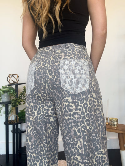 Leopard Patchwork Joggers-160 - BOTTOMS - OTHER-POL-[option4]-[option5]-[option6]-Leather & Lace Boutique Shop