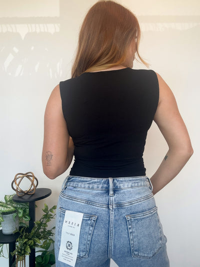 Square Neck Ruched Tank