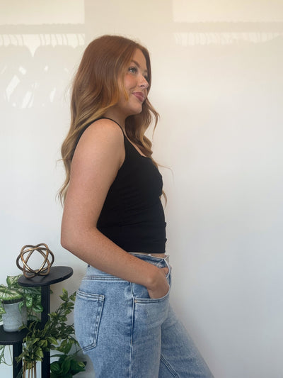 Square Neck Ruched Tank