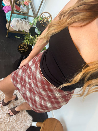 Rachel Plaid Skirt-160 - BOTTOMS - OTHER-SUNDAY EDITION-[option4]-[option5]-[option6]-Leather & Lace Boutique Shop