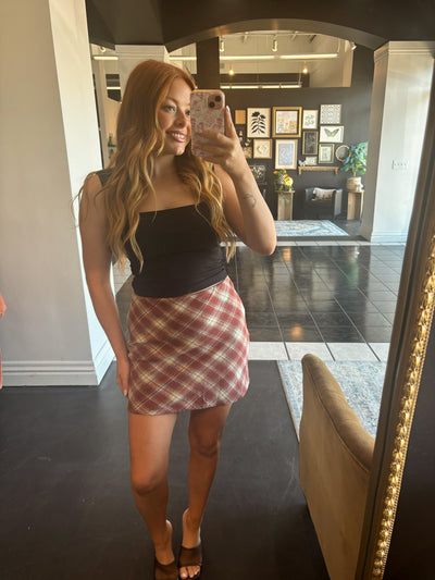 Rachel Plaid Skirt-160 - BOTTOMS - OTHER-SUNDAY EDITION-[option4]-[option5]-[option6]-Leather & Lace Boutique Shop