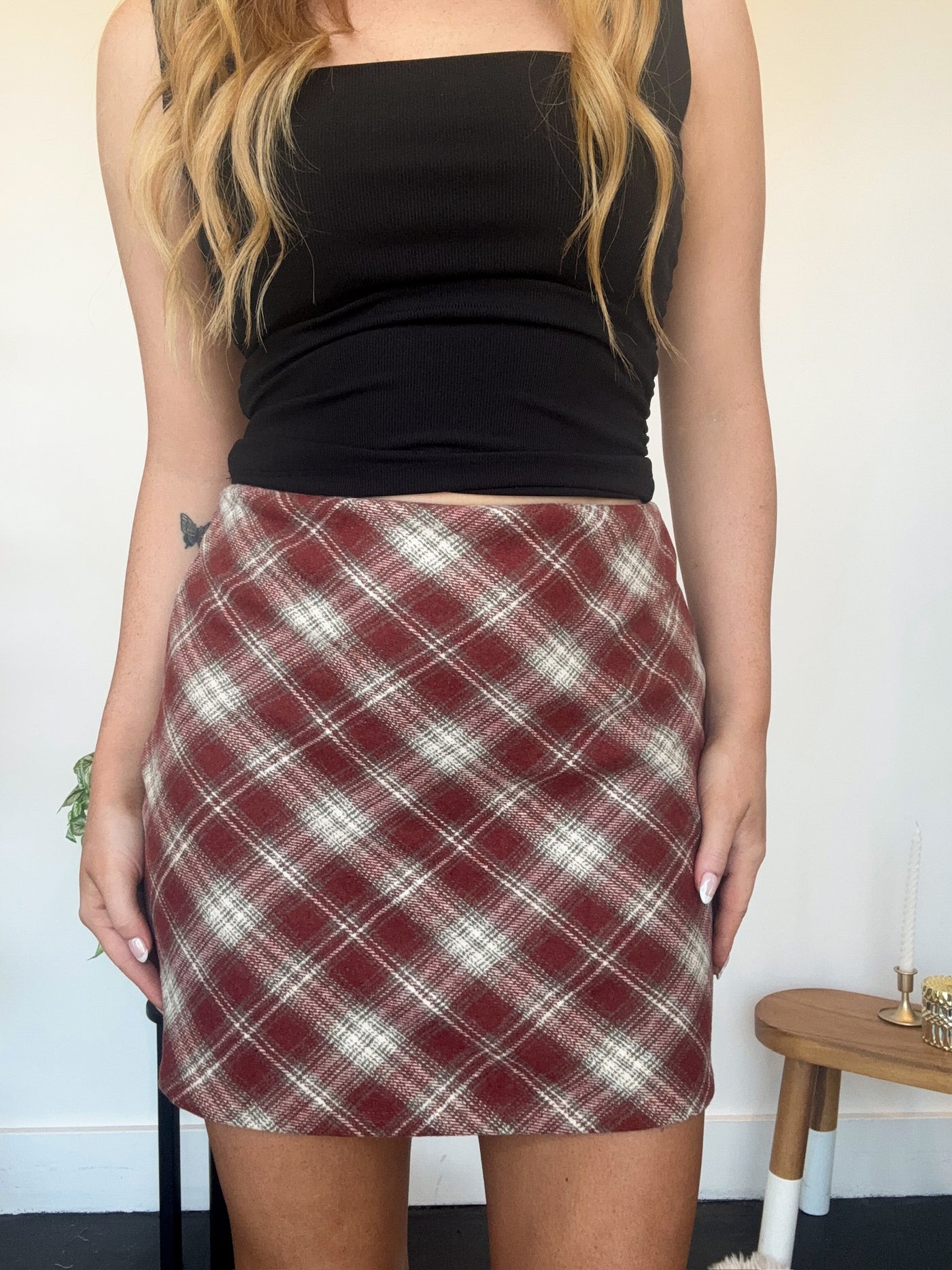 Rachel Plaid Skirt-160 - BOTTOMS - OTHER-SUNDAY EDITION-[option4]-[option5]-[option6]-Leather & Lace Boutique Shop