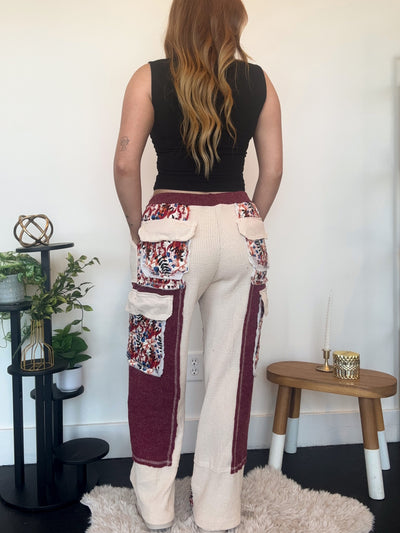 Ezra Patchwork Joggers-160 - BOTTOMS - OTHER-POL-[option4]-[option5]-[option6]-Leather & Lace Boutique Shop