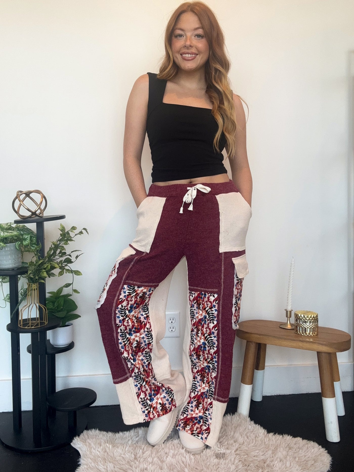 Ezra Patchwork Joggers-160 - BOTTOMS - OTHER-POL-[option4]-[option5]-[option6]-Leather & Lace Boutique Shop