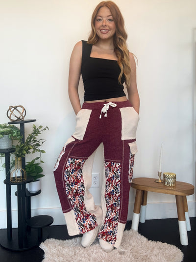 Ezra Patchwork Joggers-160 - BOTTOMS - OTHER-POL-[option4]-[option5]-[option6]-Leather & Lace Boutique Shop