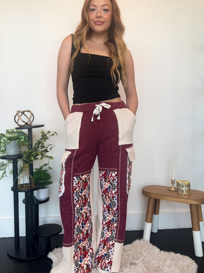 Ezra Patchwork Joggers-160 - BOTTOMS - OTHER-POL-[option4]-[option5]-[option6]-Leather & Lace Boutique Shop