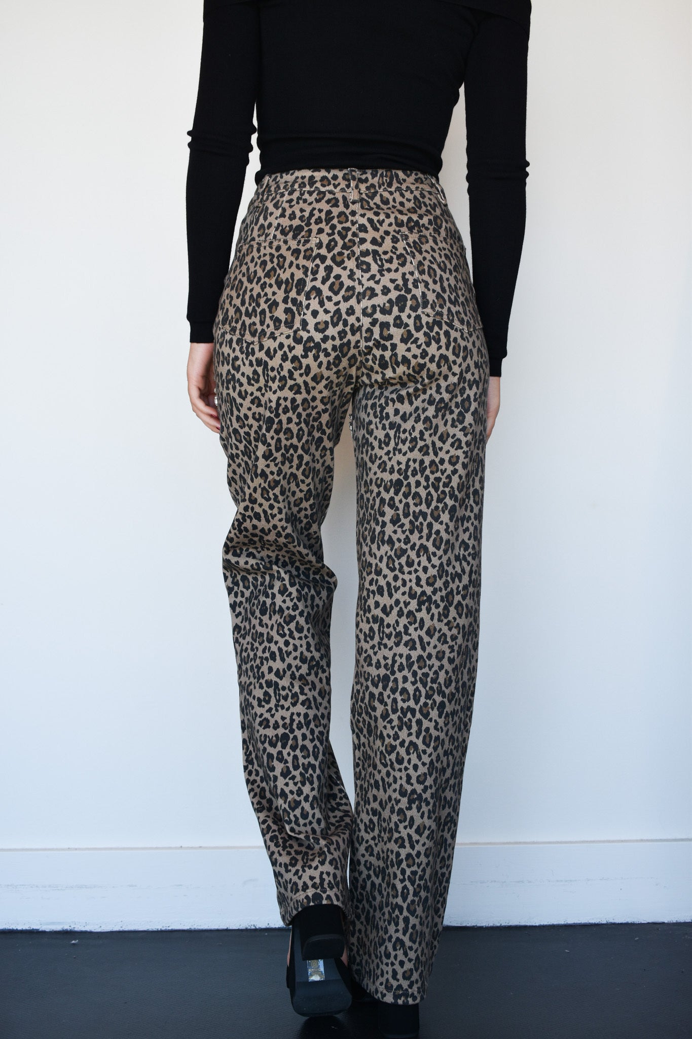 Rhinestone Cut Out Denim - Leopard-160 - BOTTOMS - OTHER-WFSS-[option4]-[option5]-[option6]-Leather & Lace Boutique Shop