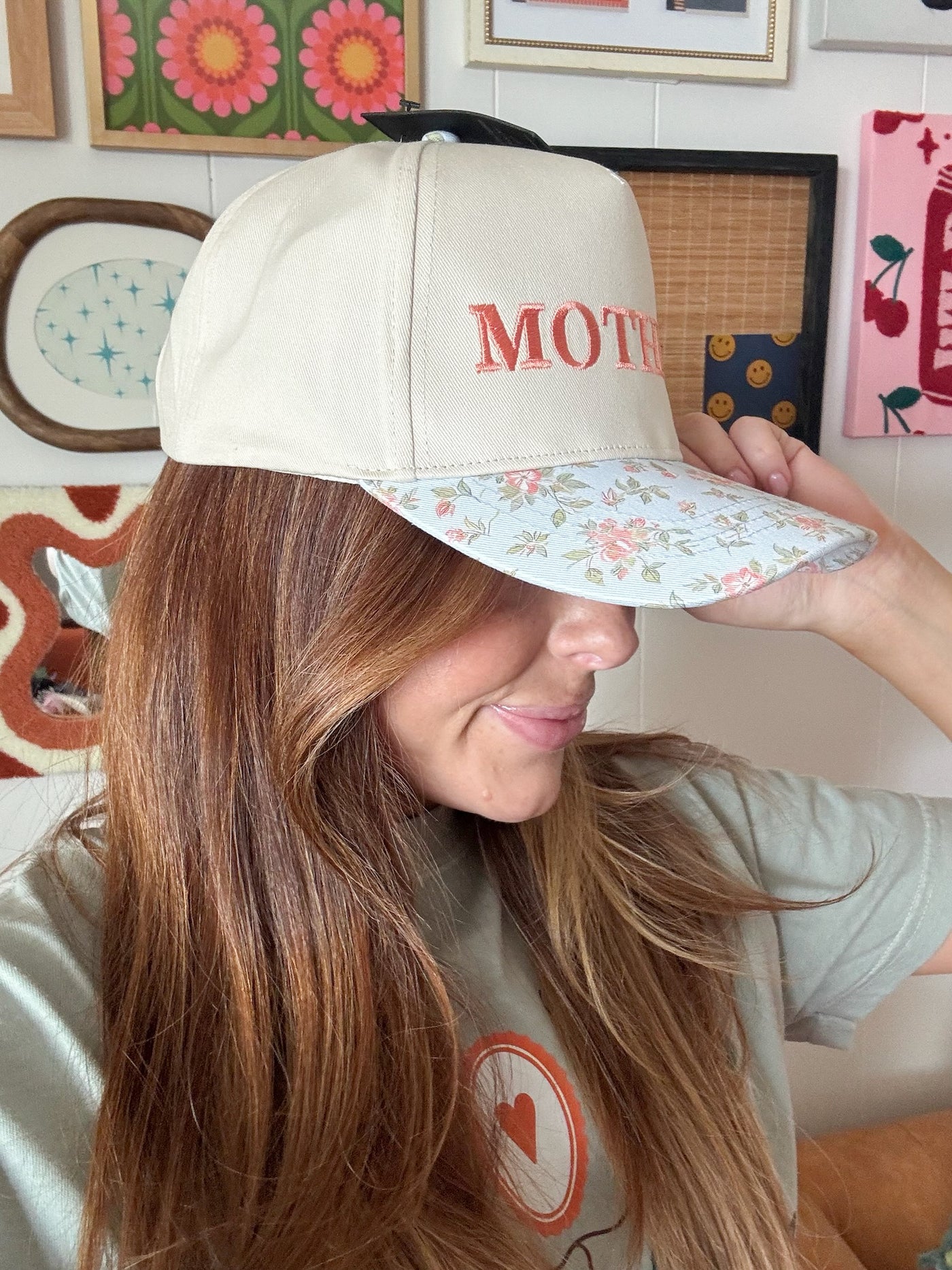 MOTHER Beige Trucker Hat Boy Mom Trucker Hat – The Darling Effect main image 2