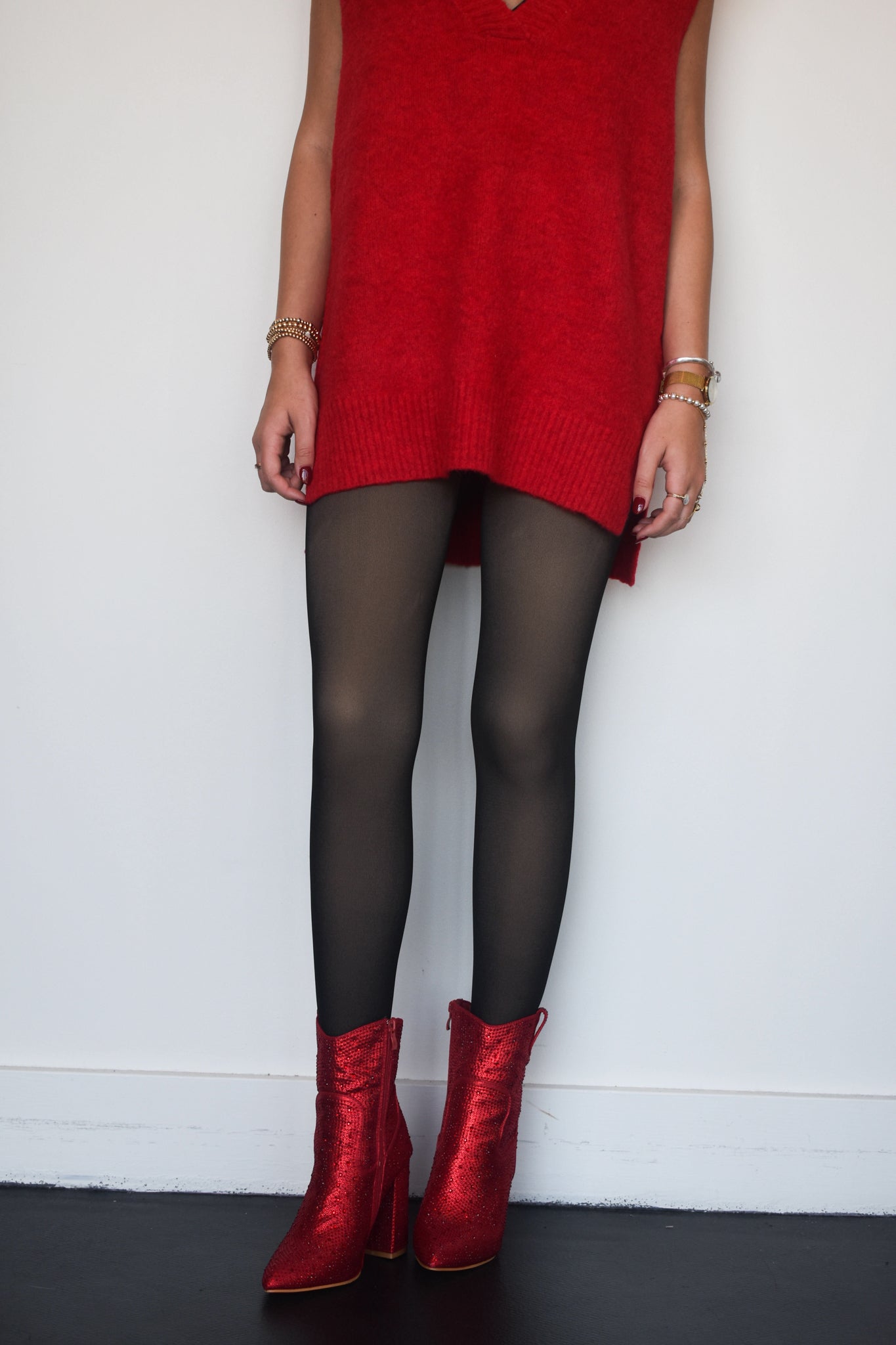 Fleece Lined Layering Tights- Nude-160 - BOTTOMS - OTHER-VIDA-[option4]-[option5]-[option6]-Leather & Lace Boutique Shop