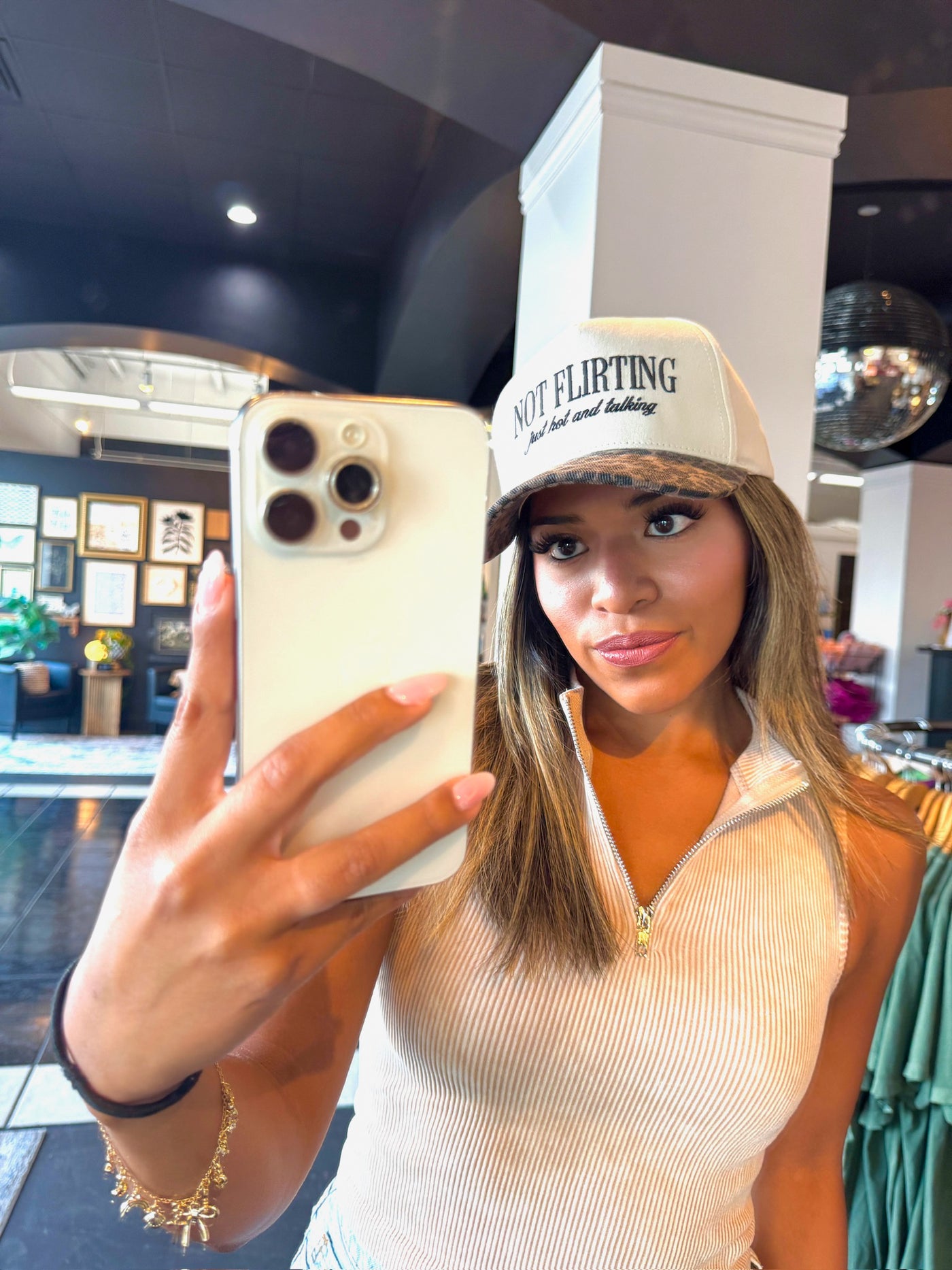 Not Flirting Trucker Hat- Leopard-190 - ACCESSORIES - HATS/HEADWEAR-THE HAPPIEST-[option4]-[option5]-[option6]-Leather & Lace Boutique Shop