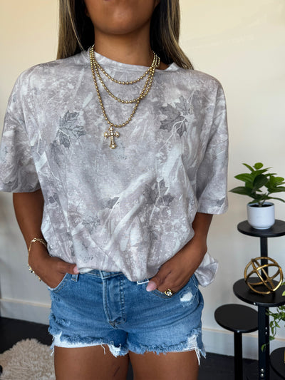 Vintage Camo Oversized Tee-100 - TOPS - SHORT SLEEVE/SLEEVELESS-BIRD & CO-[option4]-[option5]-[option6]-Leather & Lace Boutique Shop