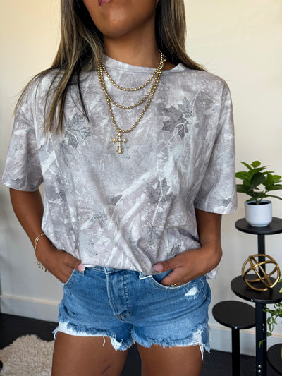 Vintage Camo Oversized Tee-100 - TOPS - SHORT SLEEVE/SLEEVELESS-BIRD & CO-[option4]-[option5]-[option6]-Leather & Lace Boutique Shop