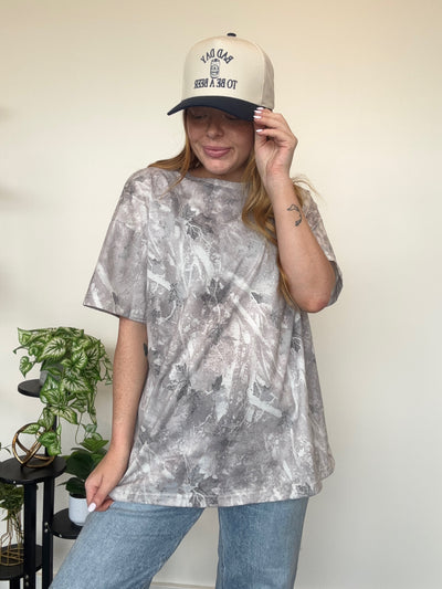 Vintage Camo Oversized Tee-100 - TOPS - SHORT SLEEVE/SLEEVELESS-BIRD & CO-[option4]-[option5]-[option6]-Leather & Lace Boutique Shop