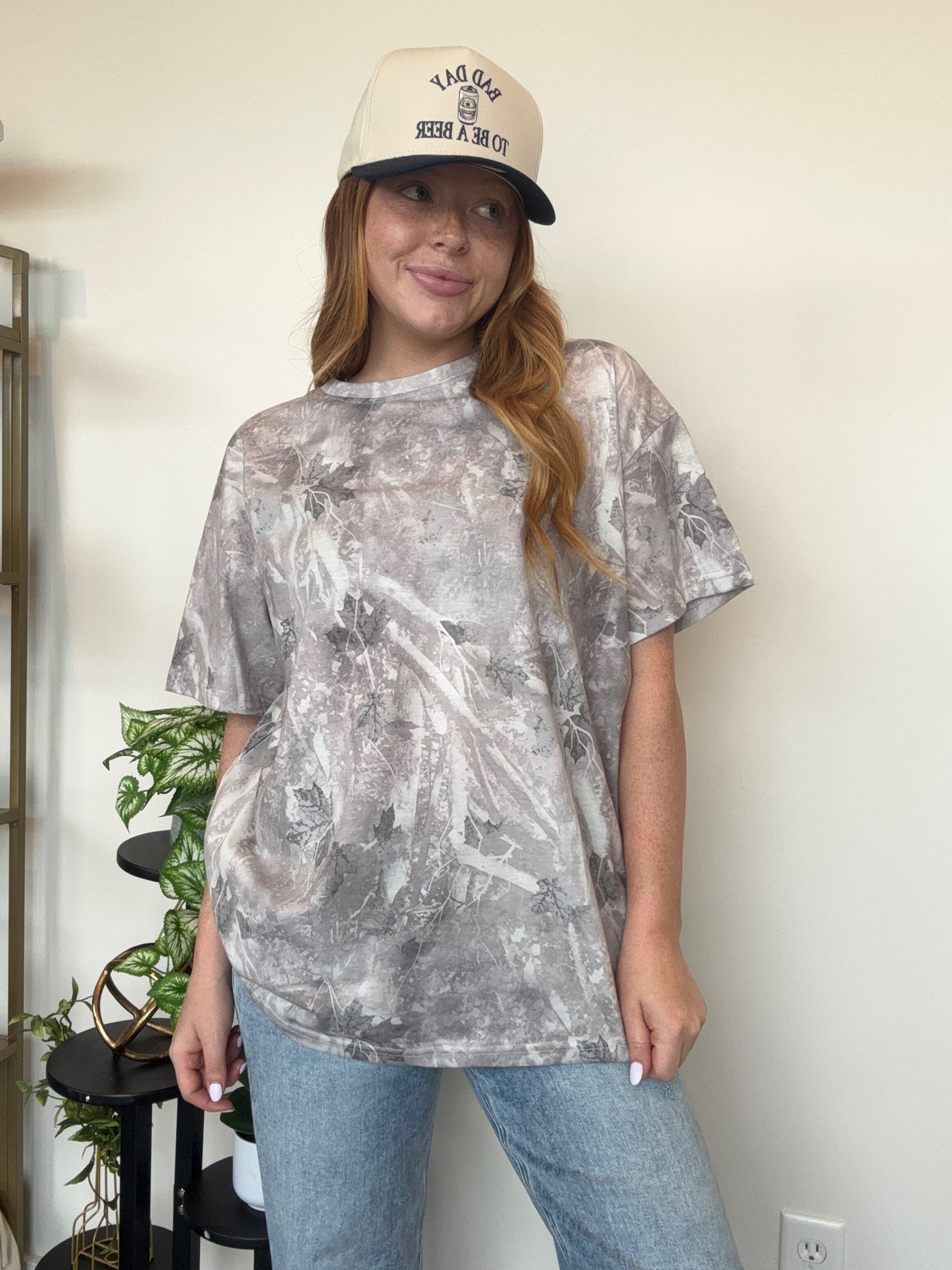 Vintage Camo Oversized Tee-100 - TOPS - SHORT SLEEVE/SLEEVELESS-BIRD & CO-[option4]-[option5]-[option6]-Leather & Lace Boutique Shop