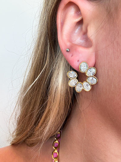 Serena Open Hoop Earrings-190 - ACCESSORIES - JEWELRY-CHANSUTT PEARLS-[option4]-[option5]-[option6]-Leather & Lace Boutique Shop