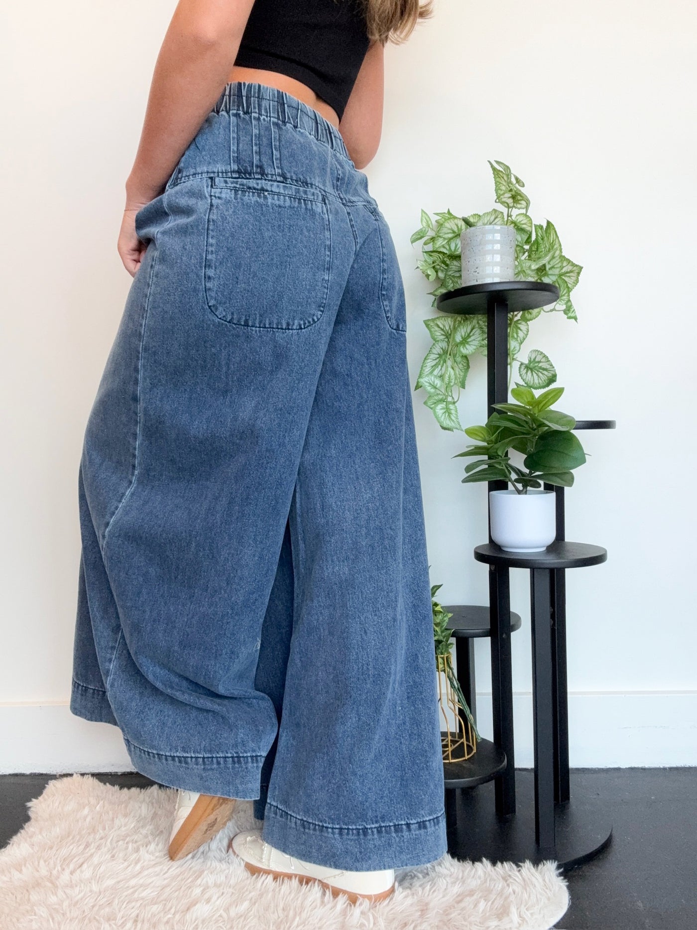 Gigi Wide Leg Denim-150 - BOTTOMS - DENIM-BIBI-[option4]-[option5]-[option6]-Leather & Lace Boutique Shop
