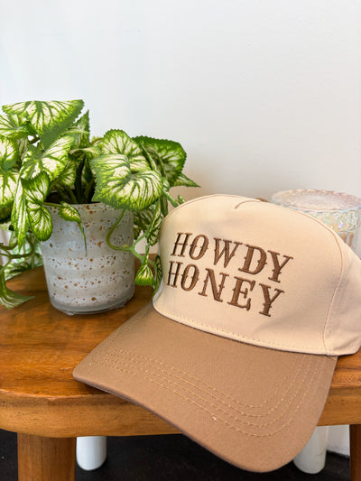 Howdy Honey Trucker Hat-190 - ACCESSORIES - HATS/HEADWEAR-LEATHER & LACE-[option4]-[option5]-[option6]-Leather & Lace Boutique Shop
