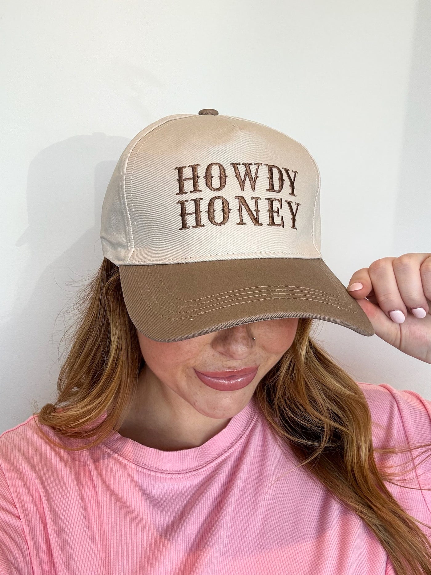 Howdy Honey Trucker Hat-190 - ACCESSORIES - HATS/HEADWEAR-LEATHER & LACE-[option4]-[option5]-[option6]-Leather & Lace Boutique Shop