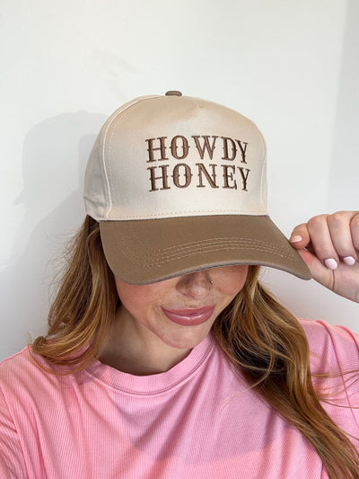 Howdy Honey Trucker Hat-190 - ACCESSORIES - HATS/HEADWEAR-LEATHER & LACE-[option4]-[option5]-[option6]-Leather & Lace Boutique Shop