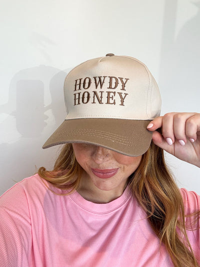 Howdy Honey Trucker Hat-190 - ACCESSORIES - HATS/HEADWEAR-LEATHER & LACE-[option4]-[option5]-[option6]-Leather & Lace Boutique Shop