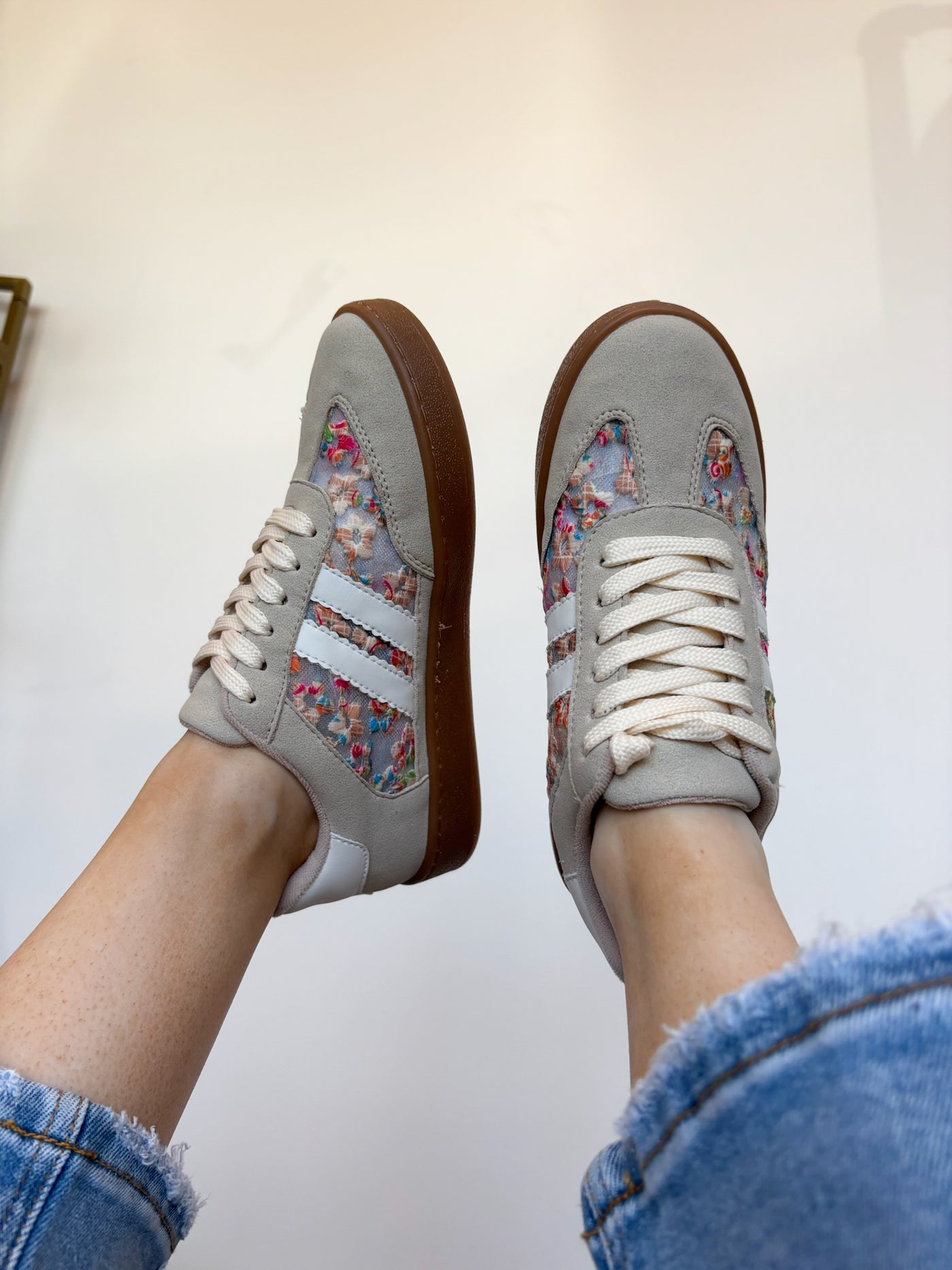 Arielle Floral Mesh Sneakers-180 - SHOES-MAKERS-[option4]-[option5]-[option6]-Leather & Lace Boutique Shop