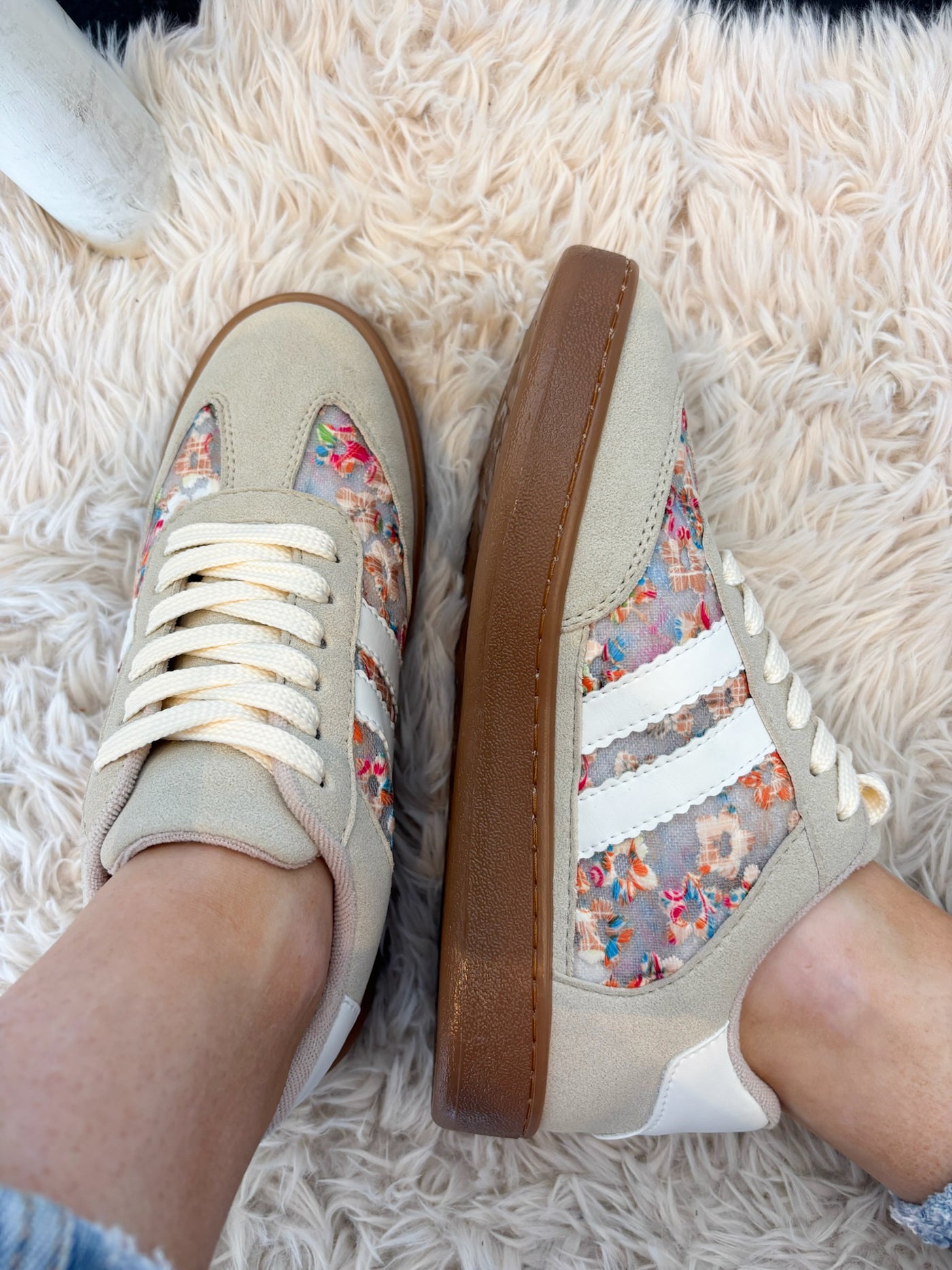 Arielle Floral Mesh Sneakers-180 - SHOES-MAKERS-[option4]-[option5]-[option6]-Leather & Lace Boutique Shop