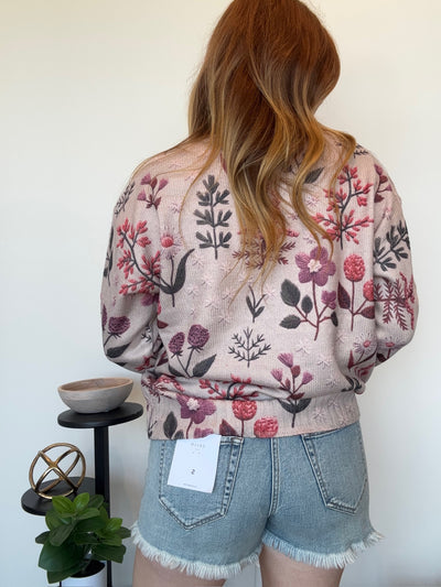 Wildflower Knit Sweater-130 - TOPS - SWEATERS/SWEATSHIRTS-LEATHER & LACE-[option4]-[option5]-[option6]-Leather & Lace Boutique Shop